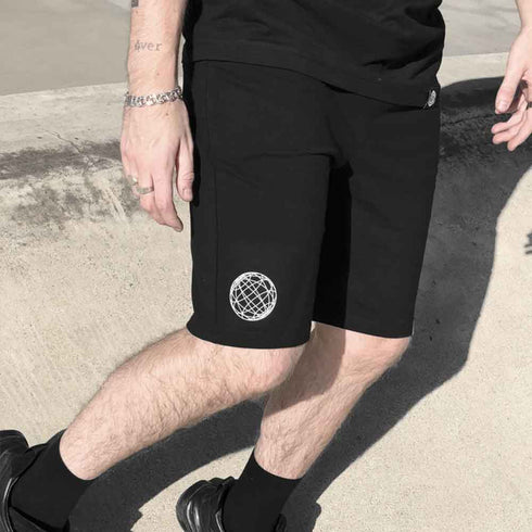 Technostoff Raver Globe Shorts kurze Hose in schwarz